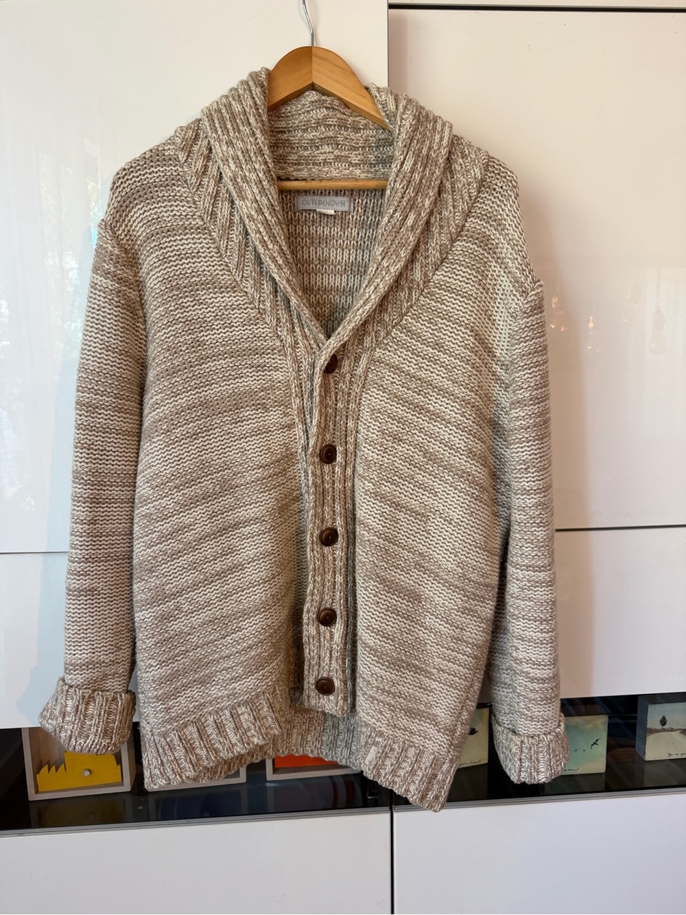 Outerknown North Beach Shawl Collar Cardigan - wool/cotton